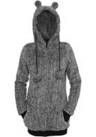 Ladies Melange Teddy Zip Hoody