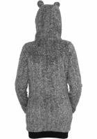 Ladies Melange Teddy Zip Hoody