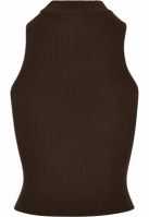 Ladies Short Rib Knit Turtleneck Top