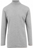 Long Open Edge Turtleneck Crew