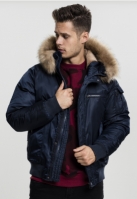 Hooded Heavy Fake Fur Bomber Jacket