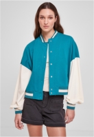 Ladies Oversized 2 Tone College Terry Jacket