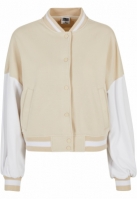 Ladies Oversized 2 Tone College Terry Jacket