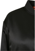 Ladies Oversized Satin Bomber Jacket