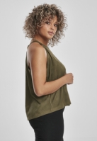 Ladies Peached Rib Neckholder Tank