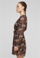 Cloud5ive Damen Kleid in Wickeloptik mit Bindeg