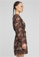Cloud5ive Damen Kleid in Wickeloptik mit Bindeg