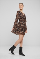 Cloud5ive Damen Kleid in Wickeloptik mit Bindeg