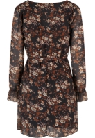 Cloud5ive Damen Kleid in Wickeloptik mit Bindeg