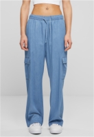 Ladies Light Denim Cargo Pants