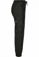 Ladies Faux Leather Cargo Pants