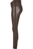 Ladies Mid Waist Synthetic Leather Pants