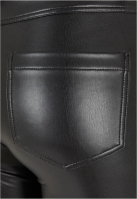 Ladies Mid Waist Synthetic Leather Pants