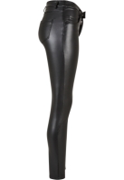 Ladies Mid Waist Synthetic Leather Pants