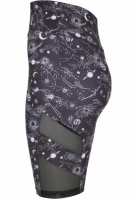Ladies High Waist Tech Mesh AOP Cycle Shorts