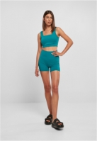 Ladies Recycled High Waist Cycle Hot Pants