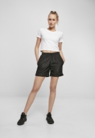 Ladies Shiny Crinkle Nylon Zip Pants