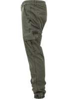 Washed Cargo Twill Jogging Pants