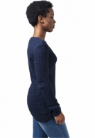 Ladies Long Wideneck Sweater