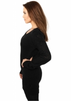 Ladies Long Wideneck Sweater
