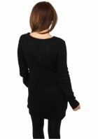 Ladies Long Wideneck Sweater