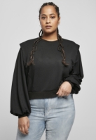 Ladies Padded Shoulder Modal Terry Crewneck