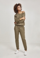 Ladies Cold Shoulder Terry Jumpsuit