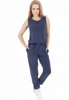 Ladies Denim Jersey Sleeveless Jumpsuit