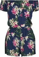 Ladies AOP Off Shoulder Short Jumpsuit