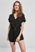 Ladies Short Viscose Belt Jumpsuit