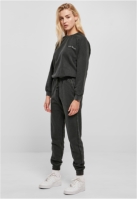 Ladies Small Embroidery Long Sleeve Terry Jumpsuit