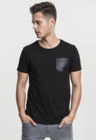 Synthetic Leather Pocket Tee