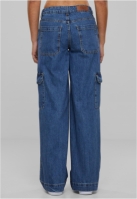 Ladies Low Waist Cargo Denim