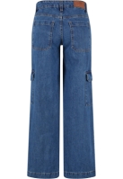 Ladies Low Waist Cargo Denim