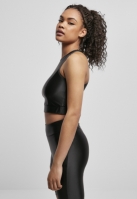 Ladies Cropped Shiny Top