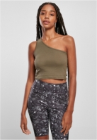 Ladies Cropped Asymmetric Top
