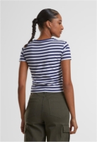 Ladies Short Striped Tee