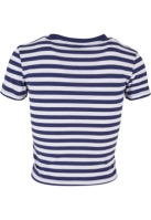 Ladies Short Striped Tee