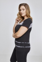 Ladies Striped Tie Dye Tee