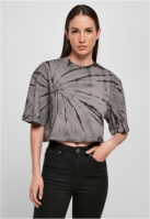 Ladies Oversized Cropped Tie Dye Tee