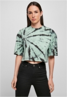 Ladies Oversized Cropped Tie Dye Tee