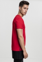Long Zipped Synthetic Leather Bottom Tee