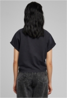 Ladies Short Pigment Dye Cut On Sleeve Tee