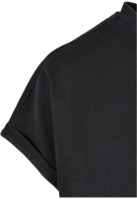 Ladies Short Pigment Dye Cut On Sleeve Tee