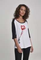 Ladies Pistol Heart Raglan Tee