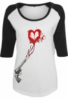 Ladies Pistol Heart Raglan Tee