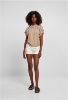 Ladies Short Oversized Lace Tee