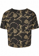 Ladies AOP Luxury Print Short Oversized Tee