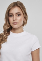 Ladies Cropped Rib Tee