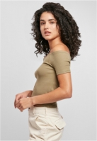 Ladies Off Shoulder Rib Tee